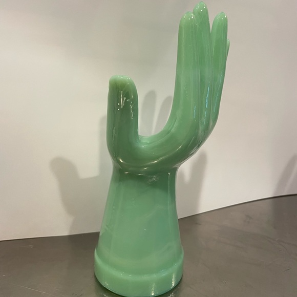 COPY - Jadeite Green Glass ring tree - Picture 10 of 10